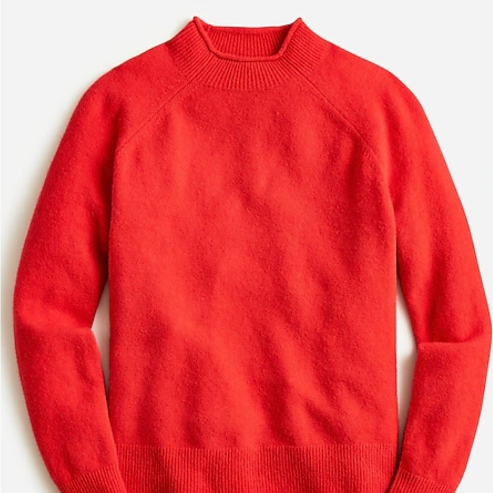 J.Crew NWT Red Roll-neck Sweater in Super soft yarn